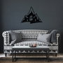 Wallity Everest Escultura de Pared de Metal Negra